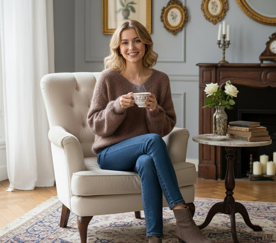 Pull Douceur V | Féminité douce élégance naturelle