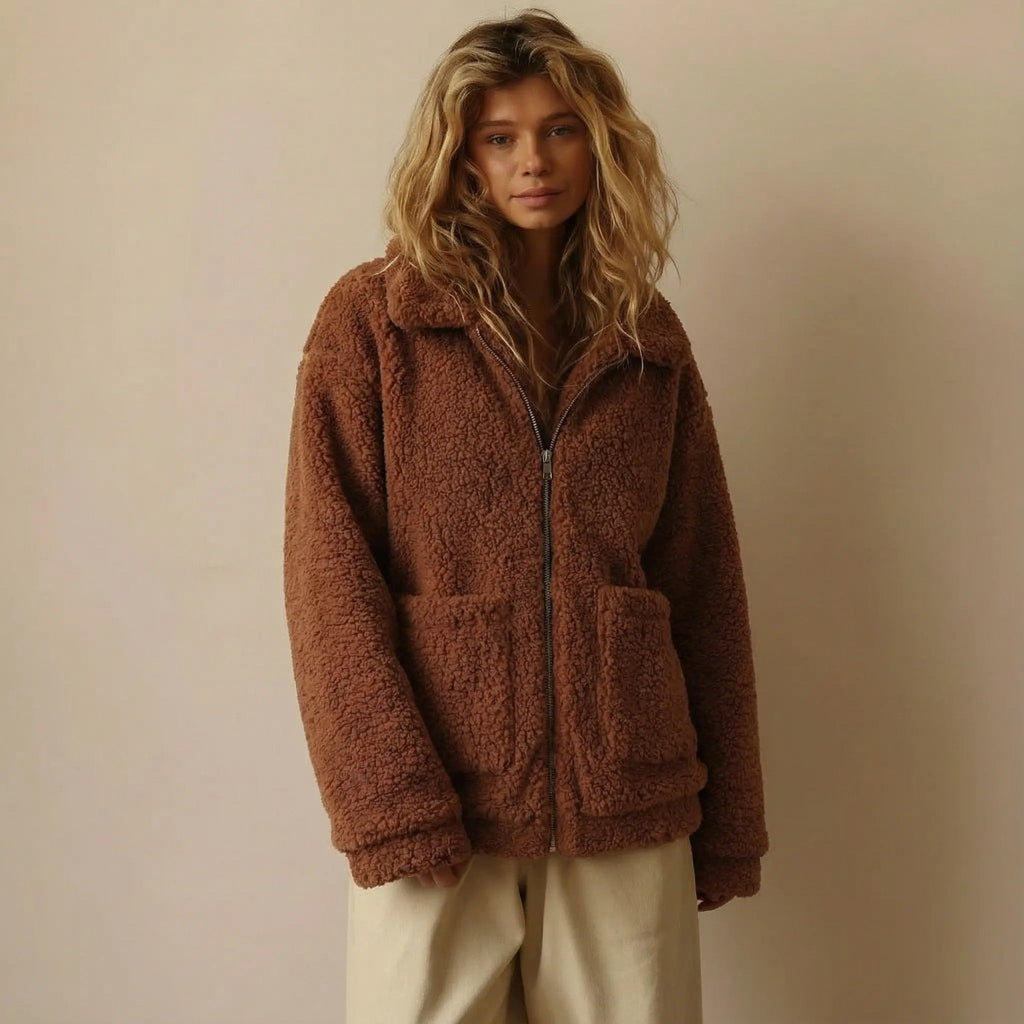 Veste Teddy Zippée | Douceur cosy style intemporel