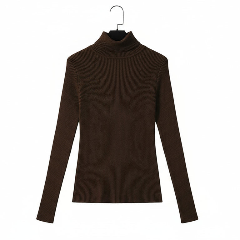 Pull Col Roulé Côtelé | Élégance douce & chaleur naturelle