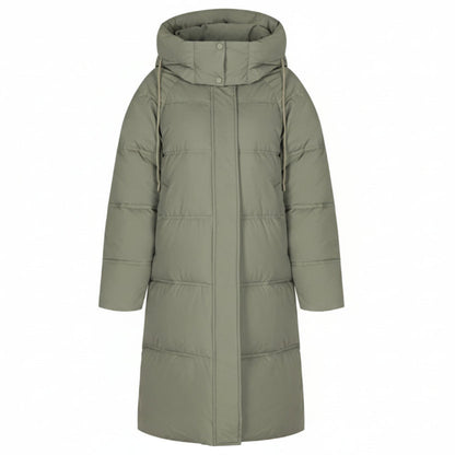 Manteau Long Matelassé à Capuche | Chaleur & élégance hivernale