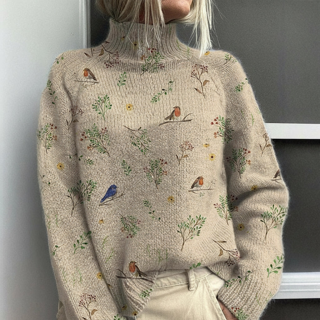 Chloé | Pull Brodé Jardin Sauvage