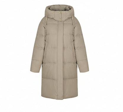 Manteau Long Matelassé à Capuche | Chaleur & élégance hivernale