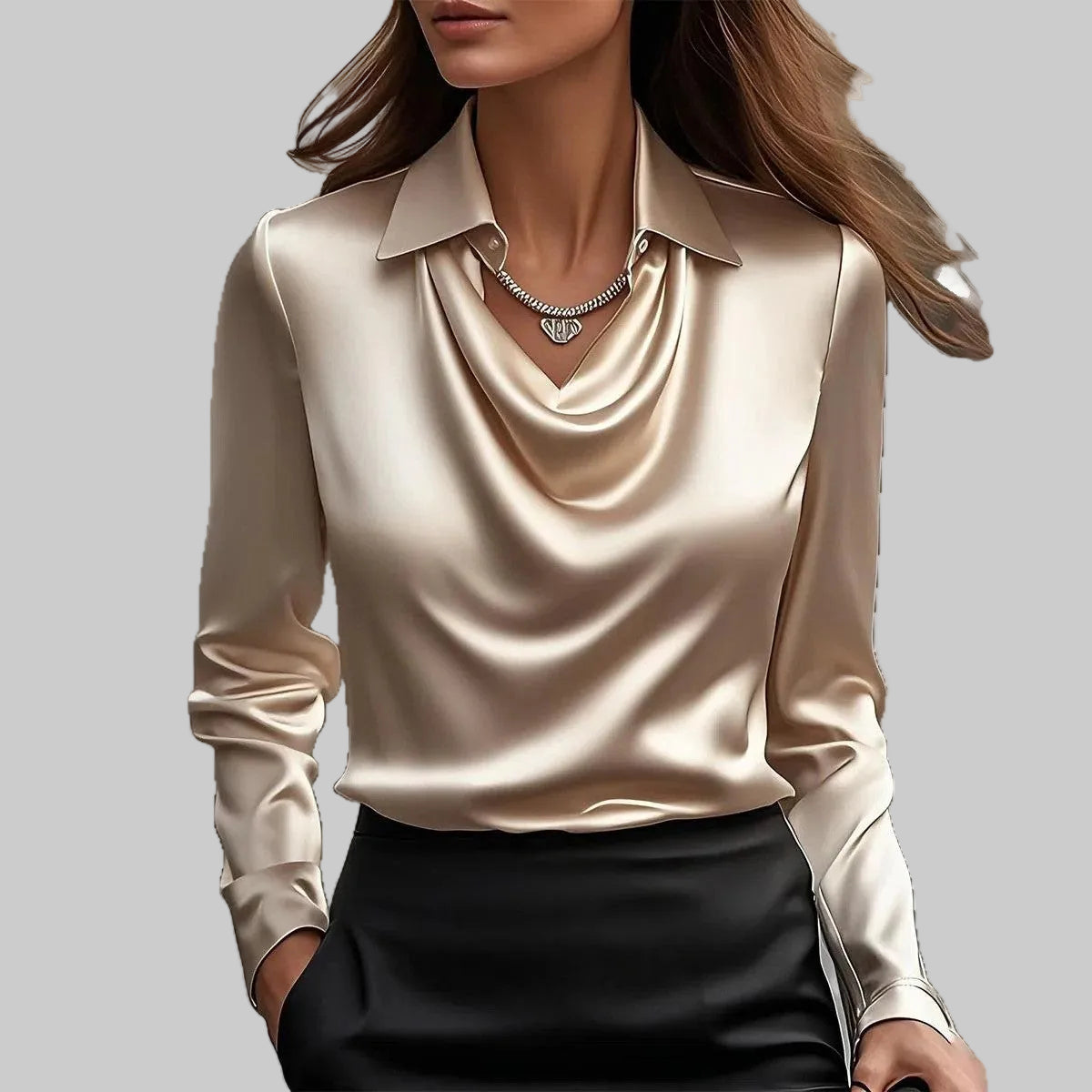 Marie | Blouse Satinée Élégante