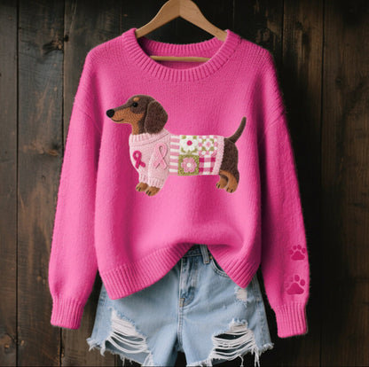 Pull Brodé Chien | Douceur & charme hivernal