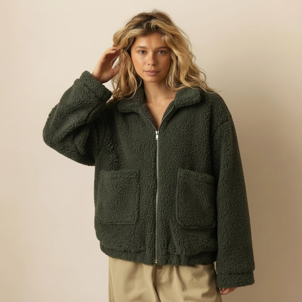 Veste Teddy Zippée | Douceur cosy style intemporel