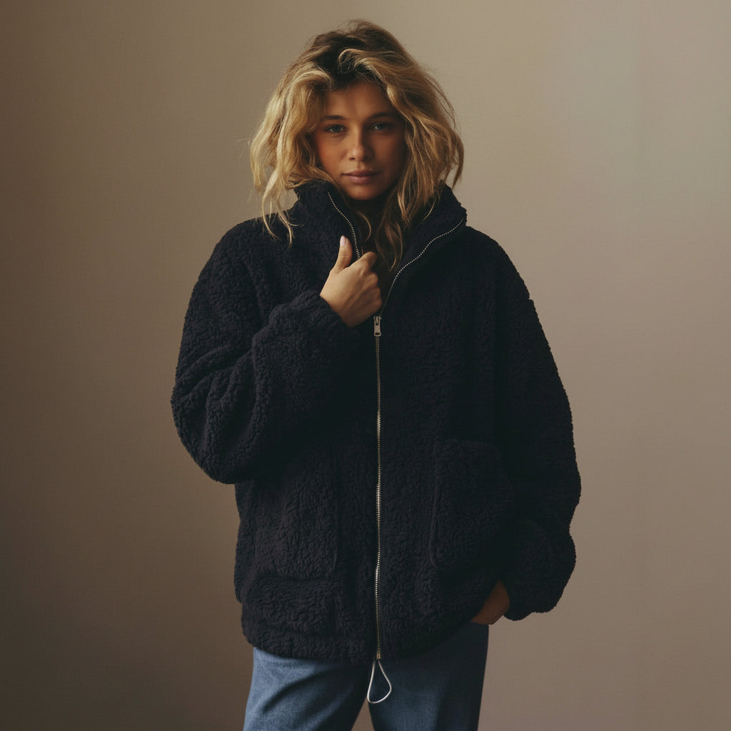 Veste Teddy Zippée | Douceur cosy style intemporel