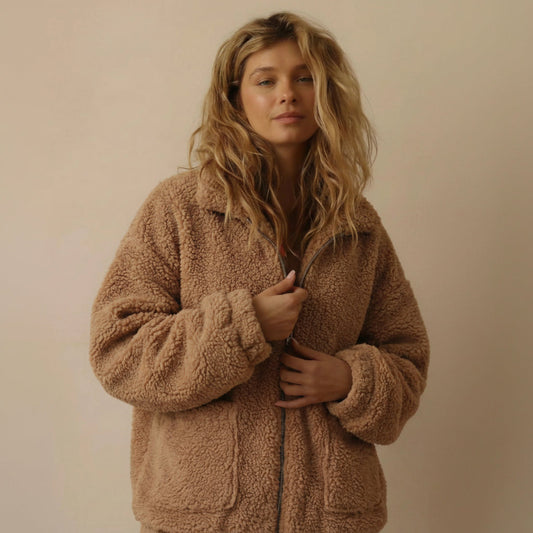 Veste Teddy Zippée | Douceur cosy style intemporel