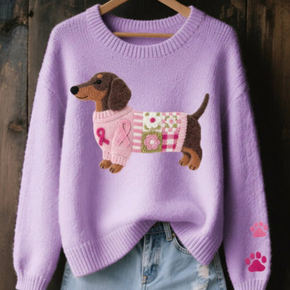 Pull Brodé Chien | Douceur & charme hivernal