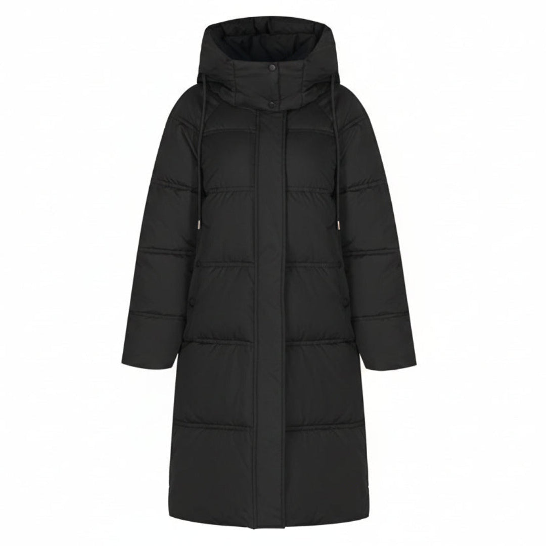 Manteau Long Matelassé à Capuche | Chaleur & élégance hivernale