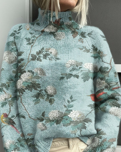 Chloé | Pull Brodé Jardin Sauvage