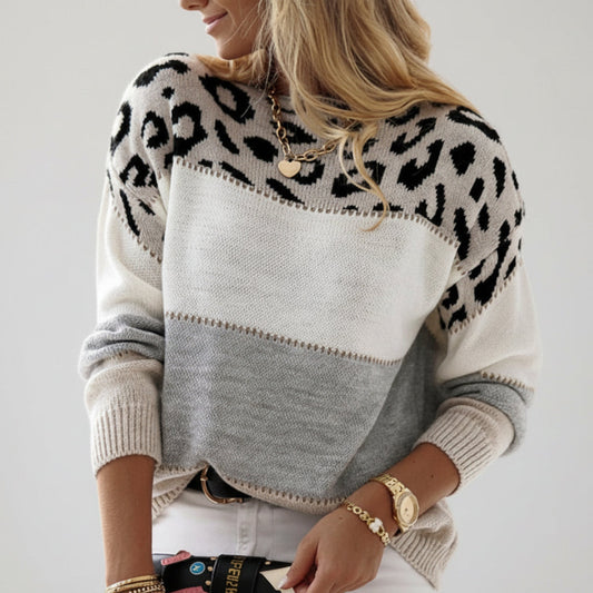 Charline | Pull en Laine design léopard