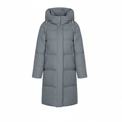Manteau Long Matelassé à Capuche | Chaleur & élégance hivernale